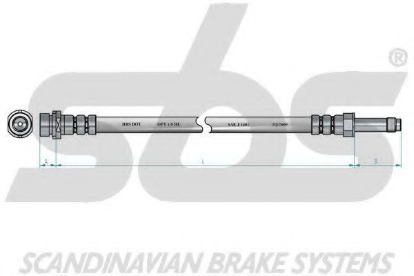 SBS - 1330852576 - Тормозной шланг (Тормозная система)