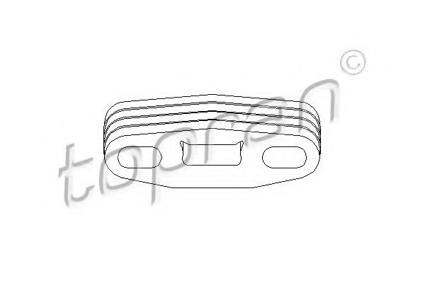 TOPRAN - 201 716 - Кронштейн, глушитель (Система выпуска ОГ)