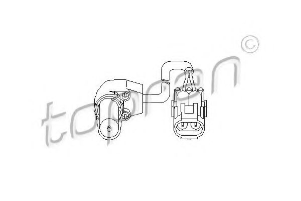 TOPRAN - 207 411 - Датчик импульсов; Датчик частоты вращения, управление двигателем