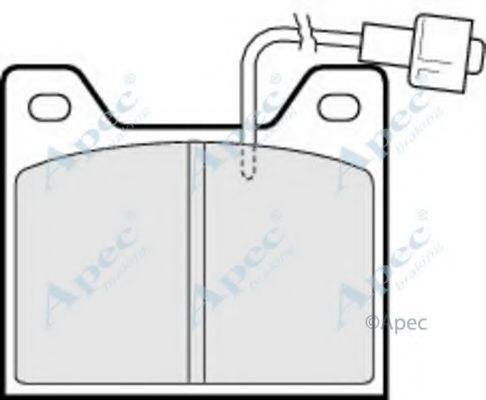 APEC BRAKING - PAD627 - Комплект тормозных колодок, дисковый тормоз (Тормозная система)