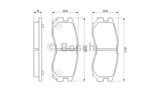 BOSCH - 0 986 460 979 - Комплект тормозных колодок, дисковый тормоз (Тормозная система)