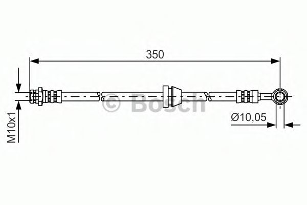 BOSCH - 1 987 481 388 - Тормозной шланг (Тормозная система)