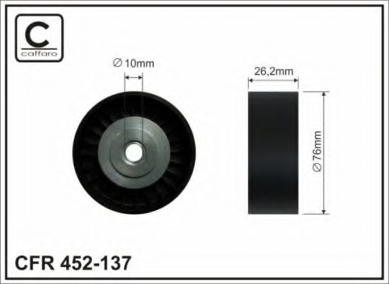 CAFFARO - 452-137 - Паразитный / ведущий ролик, поликлиновой ремень (Ременный привод)