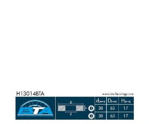 BTA - H13014BTA - Комплект подшипника ступицы колеса (Подвеска колеса)