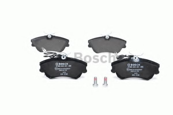 BOSCH - 0 986 424 451 - Комплект тормозных колодок, дисковый тормоз (Тормозная система)