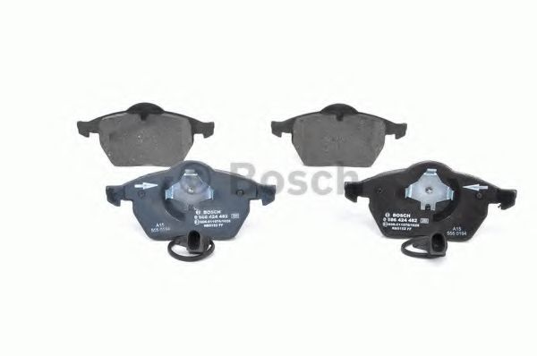 BOSCH - 0 986 424 482 - Комплект тормозных колодок, дисковый тормоз (Тормозная система)