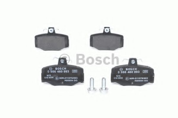 BOSCH - 0 986 460 993 - Комплект тормозных колодок, дисковый тормоз (Тормозная система)