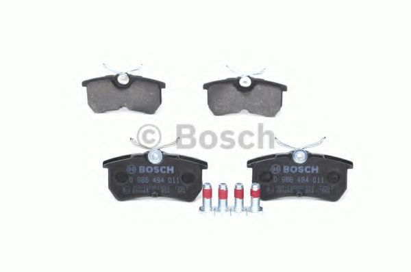 BOSCH - 0 986 494 011 - Комплект тормозных колодок, дисковый тормоз (Тормозная система)