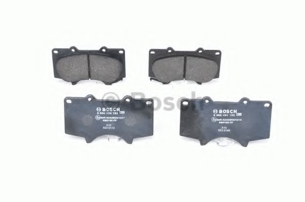 BOSCH - 0 986 494 153 - Комплект тормозных колодок, дисковый тормоз (Тормозная система)