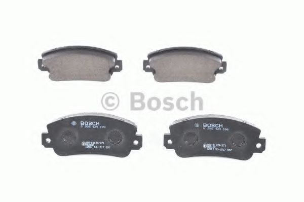 BOSCH - 0 986 424 098 - Комплект тормозных колодок, дисковый тормоз (Тормозная система)