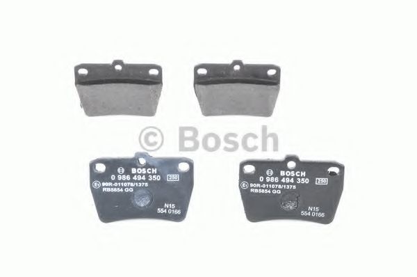 BOSCH - 0 986 494 350 - Комплект тормозных колодок, дисковый тормоз (Тормозная система)