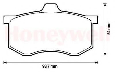 BENDIX - 571403B - Комплект тормозных колодок, дисковый тормоз