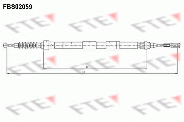 FTE - FBS02059 - Трос, стояночная тормозная система (Тормозная система)