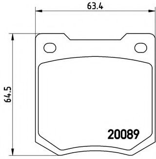 BREMBO - P 24 003 - Комплект тормозных колодок, дисковый тормоз (Тормозная система)