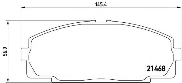 BREMBO - P 83 092 - Комплект тормозных колодок, дисковый тормоз (Тормозная система)