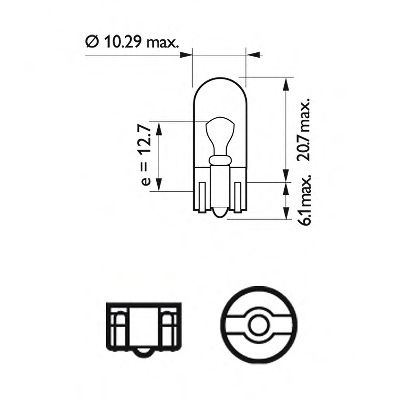 PHILIPS - 12961LLECOB2 - Лампа накаливания, фонарь указателя поворота (Сигнализация)