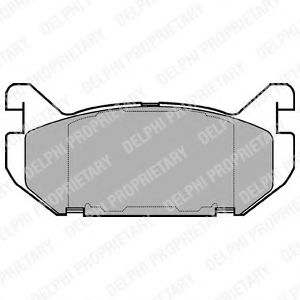 DELPHI - LP802 - Комплект тормозных колодок, дисковый тормоз (Тормозная система)