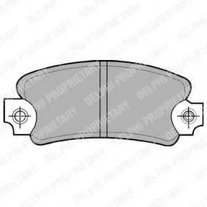 DELPHI - LP99 - Комплект тормозных колодок, дисковый тормоз (Тормозная система)