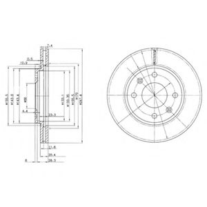 DELPHI - BG2444 - Тормозной диск (Тормозная система)