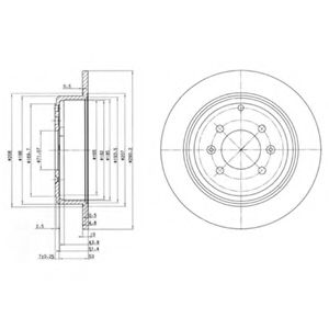 DELPHI - BG2873 - Тормозной диск (Тормозная система)