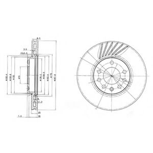 DELPHI - BG3142 - Тормозной диск (Тормозная система)