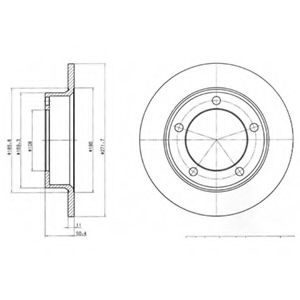 DELPHI - BG2208 - Тормозной диск (Тормозная система)