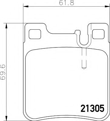 HELLA - 8DB 355 007-581 - Комплект тормозных колодок, дисковый тормоз (Тормозная система)