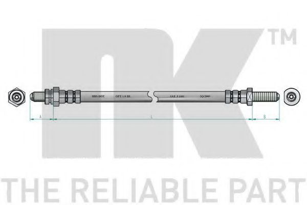 NK - 852553 - Тормозной шланг (Тормозная система)