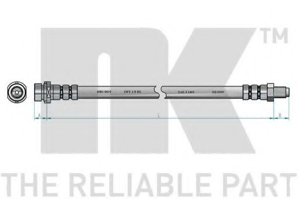 NK - 854770 - Тормозной шланг (Тормозная система)