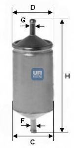 UFI - 31.501.00 - Топливный фильтр (Система подачи топлива)