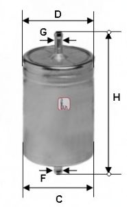 SOFIMA - S 1611 B - Топливный фильтр (Система подачи топлива)