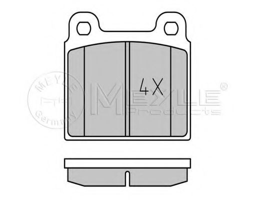 MEYLE - 025 200 1115 - Комплект тормозных колодок, дисковый тормоз (Тормозная система)