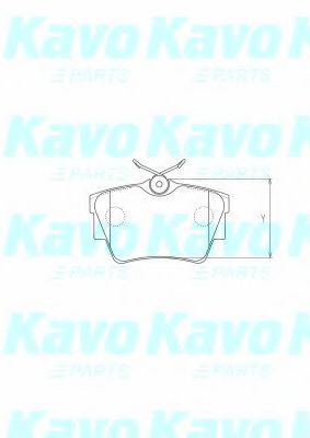 KAVO PARTS - BP-6608 - Комплект тормозных колодок, дисковый тормоз (Тормозная система)