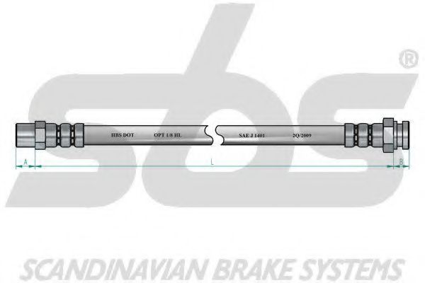 SBS - 1330854789 - Тормозной шланг (Тормозная система)