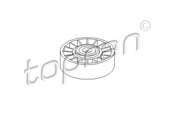TOPRAN - 400 008 - Натяжной ролик, поликлиновойремень (Ременный привод)