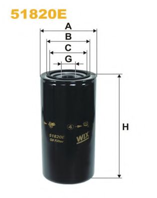 WIX FILTERS - 51820E - Масляный фильтр (Смазывание)