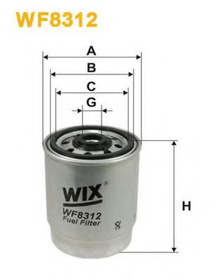 WIX FILTERS - WF8312 - Топливный фильтр (Система подачи топлива)