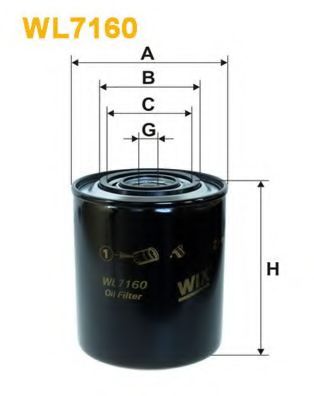 WIX FILTERS - WL7160 - Масляный фильтр (Смазывание)