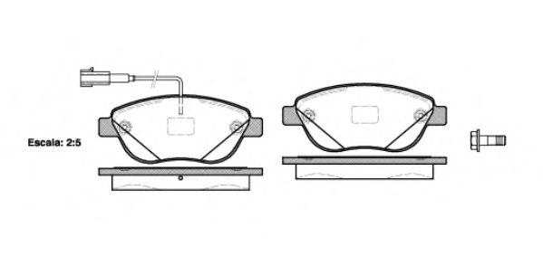 WOKING - P9593.12 - Комплект тормозных колодок, дисковый тормоз (Тормозная система)
