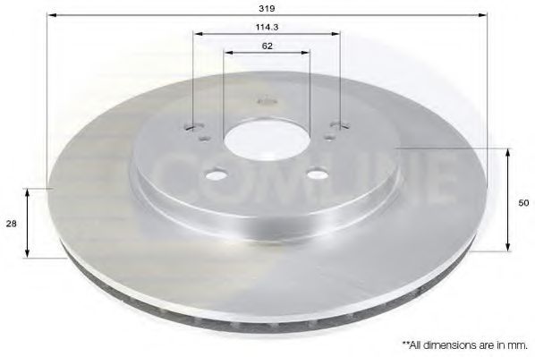COMLINE - ADC01158V - Тормозной диск (Тормозная система)