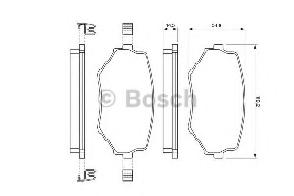 BOSCH - 0 986 424 669 - Комплект тормозных колодок, дисковый тормоз (Тормозная система)