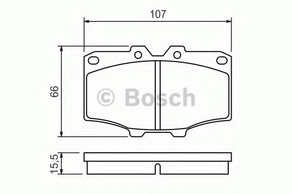 BOSCH - 0 986 468 520 - Комплект тормозных колодок, дисковый тормоз (Тормозная система)