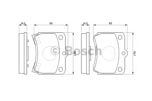 BOSCH - 0 986 493 550 - Комплект тормозных колодок, дисковый тормоз (Тормозная система)