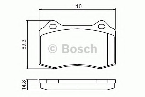 BOSCH - 0 986 494 393 - Комплект тормозных колодок, дисковый тормоз (Тормозная система)