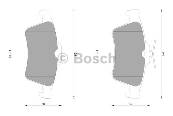 BOSCH - 0 986 AB1 445 - Комплект тормозных колодок, дисковый тормоз (Тормозная система)