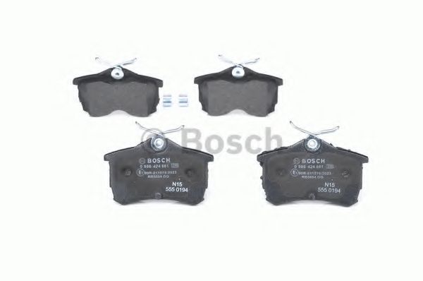 BOSCH - 0 986 424 661 - Комплект тормозных колодок, дисковый тормоз (Тормозная система)