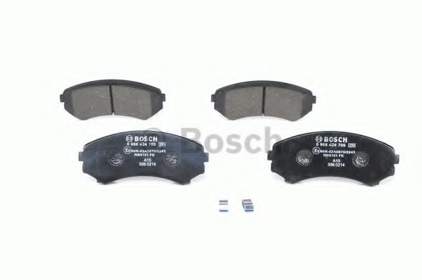 BOSCH - 0 986 424 709 - Комплект тормозных колодок, дисковый тормоз (Тормозная система)