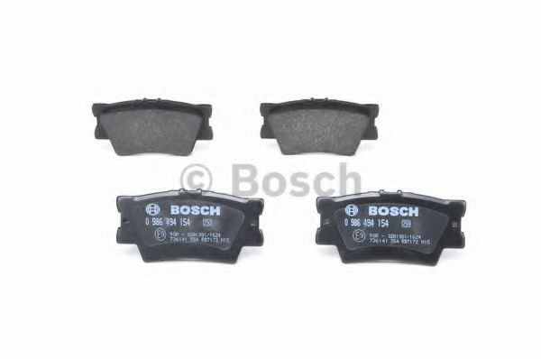 BOSCH - 0 986 494 154 - Комплект тормозных колодок, дисковый тормоз (Тормозная система)