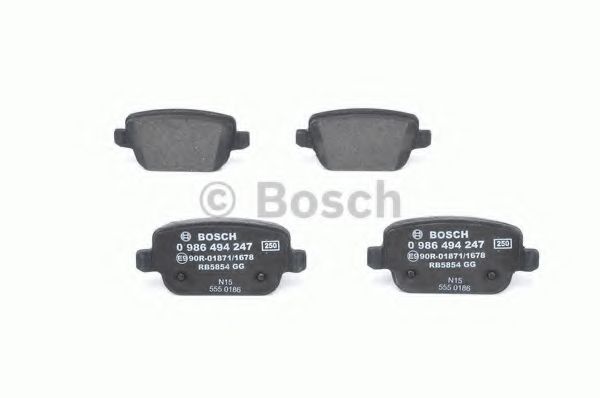 BOSCH - 0 986 494 247 - Комплект тормозных колодок, дисковый тормоз (Тормозная система)