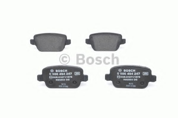 BOSCH - 0 986 494 247 - Комплект тормозных колодок, дисковый тормоз (Тормозная система)